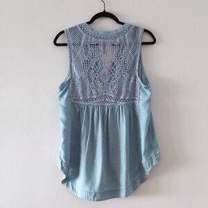 HOLDING HORSES flowy western style sleeveless top with macrame back